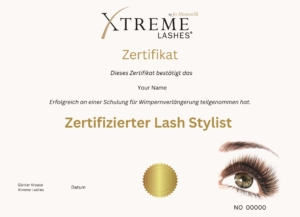 Zertifikat Wimpernverlängerung Xtreme LASHES